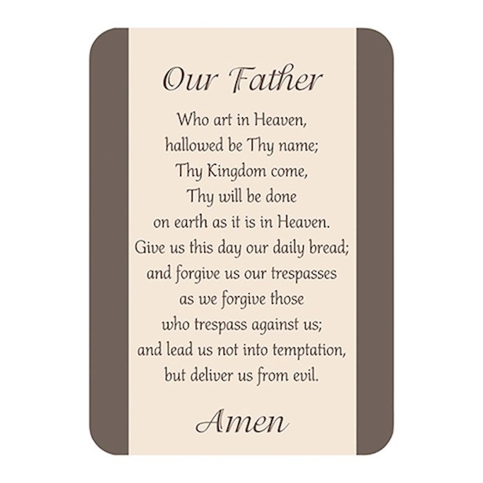 Verse Card-Our Father (Words Only) (2.5