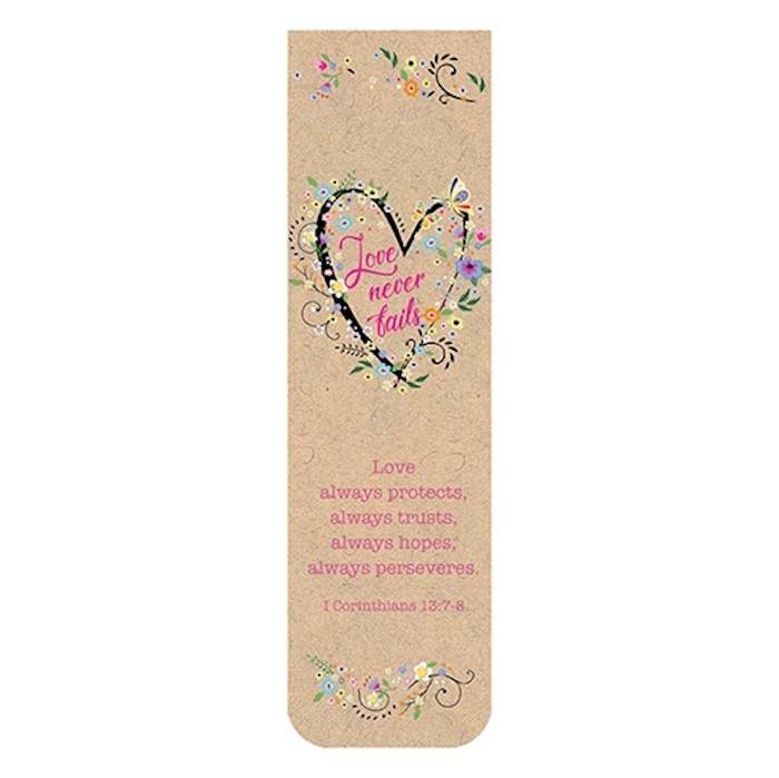 Magnetic Bookmark-Love Never Fails (Heart) | SHOPtheWORD