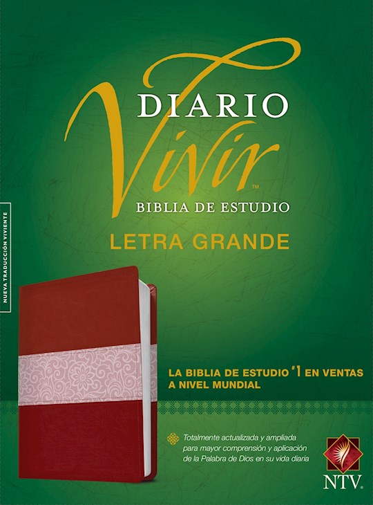 Span-NTV Life Application Study Bible/Large Print (Biblia De Estudio Del Diario Vivir)-Burgundy/Rose LeatherLike | SHOPtheWORD
