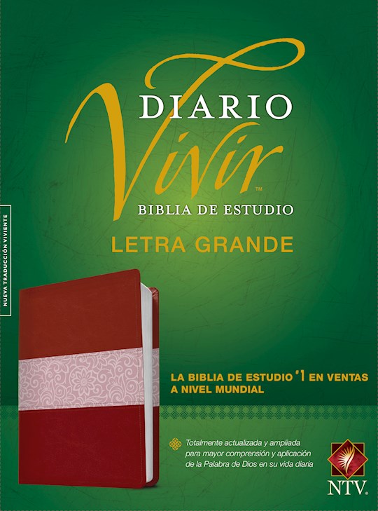Span-NTV Life Application Study Bible/Large Print (Biblia De Estudio Del Diario Vivir)-Burgundy/Rose LeatherLike Indexed | SHOPtheWORD