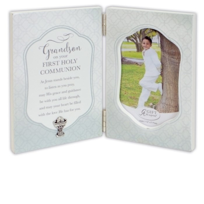 Frame-Grandson Communion-Hinged (Holds 3.5 x 5 Photo) | SHOPtheWORD