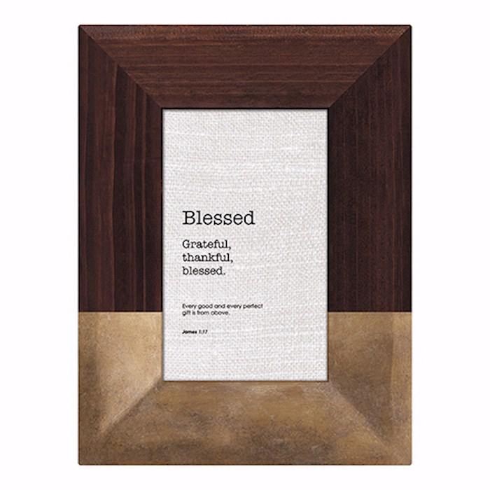 Framed Tabletop Christian Verse-Blessed (James 1:17) (Holds 4 x 6 Photo) | SHOPtheWORD