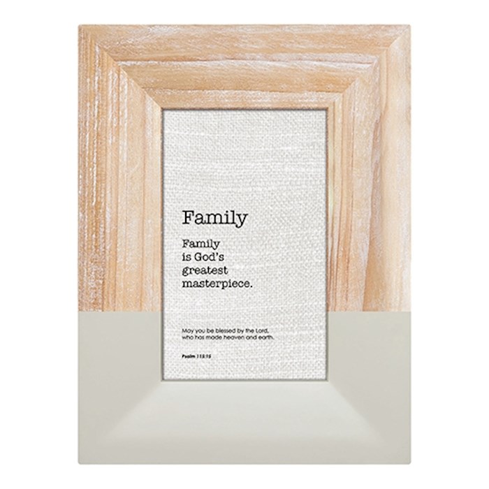 Framed Tabletop Christian Verse-Family (Psalm 115:15) (Holds 4 x 6 Photo) | SHOPtheWORD