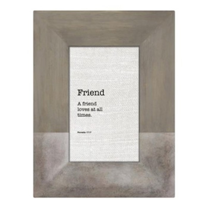 Framed Tabletop Christian Verse-Friend (Proverbs 17:17) (Holds 4 x 6 Photo) | SHOPtheWORD