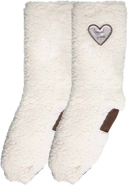 Womens Sherpa Slipper Socks-Special Mom | SHOPtheWORD