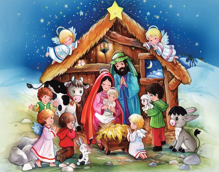 Lighthouse Christian Bookstore: Large Advent Calendar-The Crib (11 x 14 ...