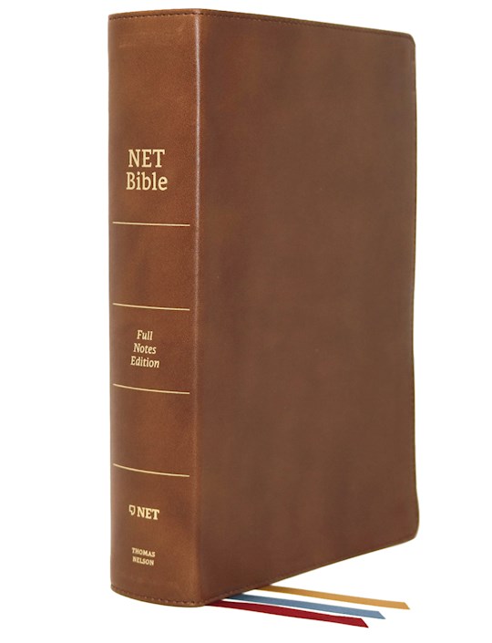 NET Bible (Full-Notes Edition) (Comfort Print)-Brown Genuine Leather | SHOPtheWORD