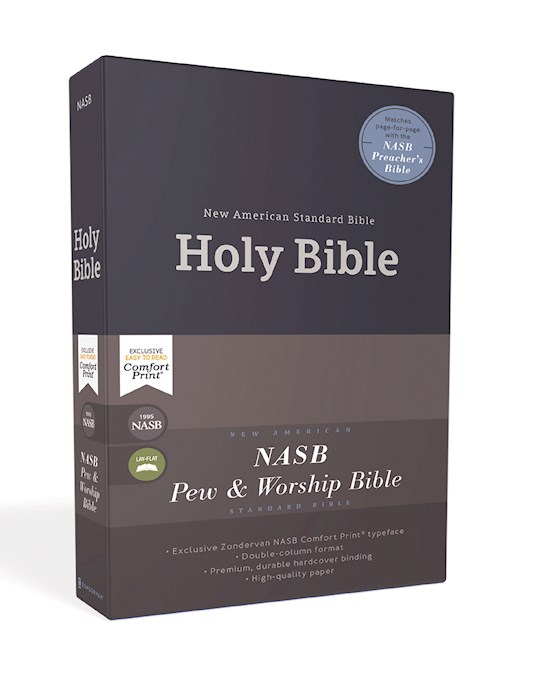 NASB Pew And Worship Bible (Comfort Print)-Blue Hardcover | SHOPtheWORD