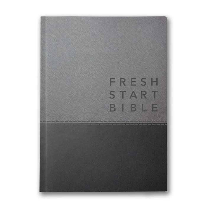 NLT Fresh Start Bible-Black/Gray Deluxe Imitation Leather | SHOPtheWORD