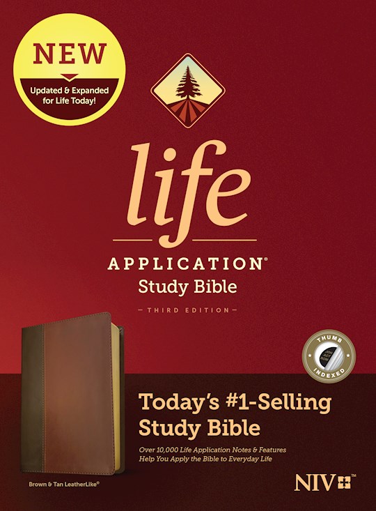 NIV Life Application Study Bible (Third Edition)-Brown/Tan LeatherLike Indexed | SHOPtheWORD