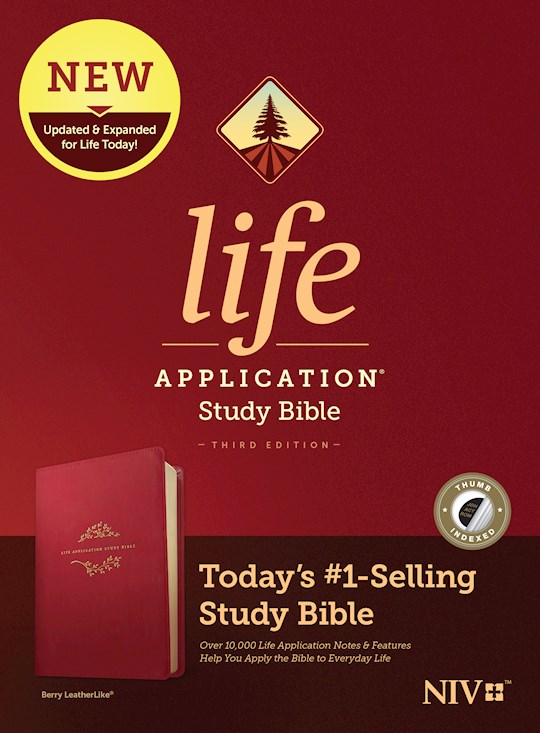 NIV Life Application Study Bible (Third Edition)-Berry LeatherLike Indexed | SHOPtheWORD