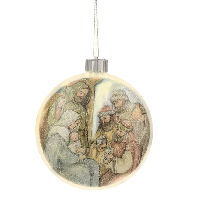 Ornament-LED Light Up-Nativity (5.5