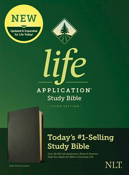 NLT Life Application Study Bible (Third Edition)-Black Genuine Leather | SHOPtheWORD