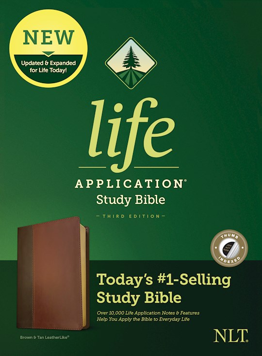 NLT Life Application Study Bible (Third Edition)-Brown/Tan LeatherLike Indexed | SHOPtheWORD