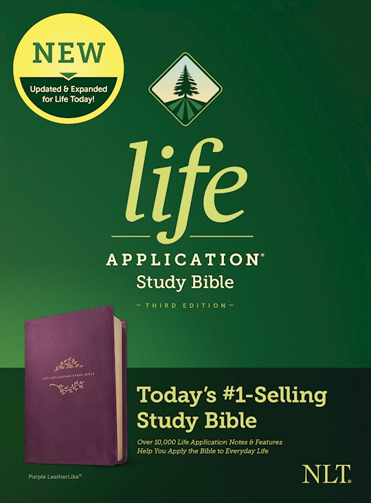 NLT Life Application Study Bible (Third Edition)-Purple LeatherLike | SHOPtheWORD