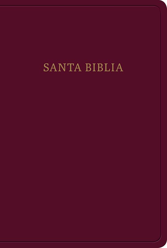 Span-RVR 1960 Hand Size Giant Print Bible (Biblia Letra Grande Tamano Manual)-Burgundy Imitation Leather | SHOPtheWORD
