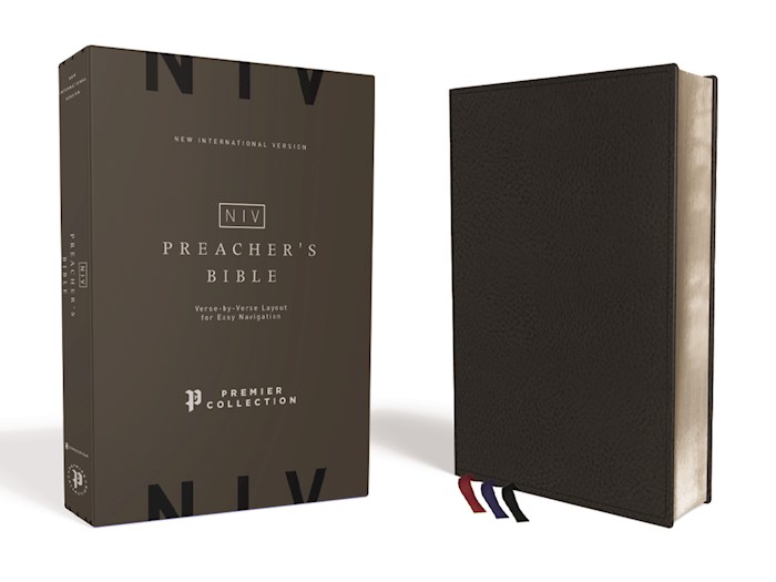 NIV Preacher's Bible (Comfort Print)-Black Premium Leather | SHOPtheWORD