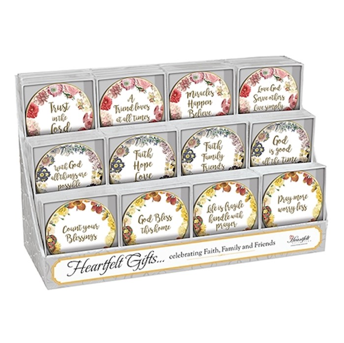 Tabletop Plaque-Christian Verses w/Stands Display (Pack Of 48) | SHOPtheWORD