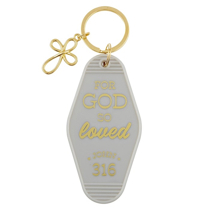 Key Tag-Motel Style-John 3:16 (1.75