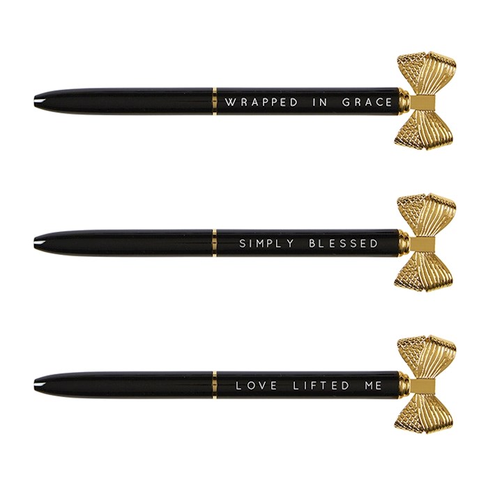 Pen-Bow-Black (Assorted Phrases) | SHOPtheWORD