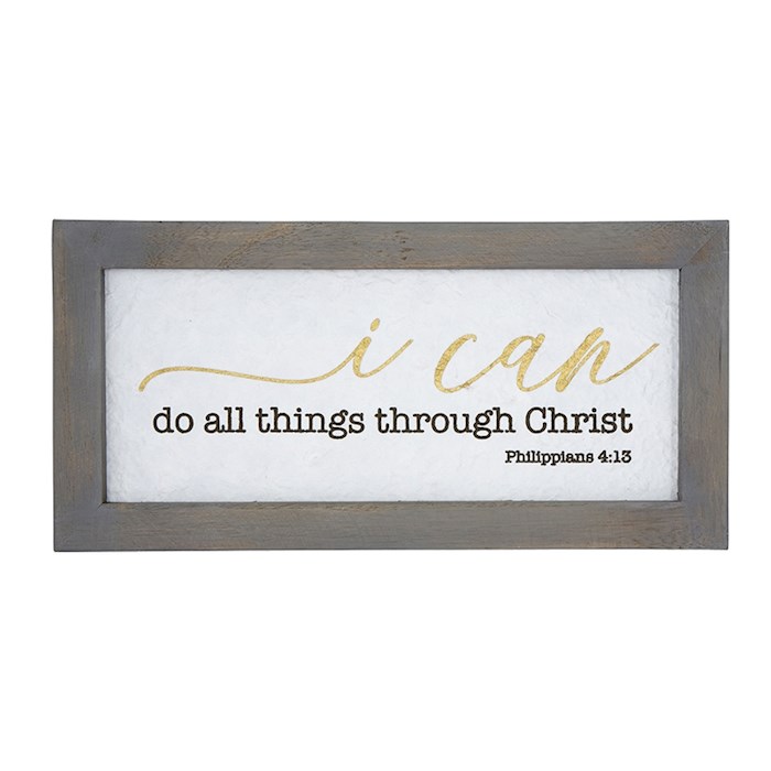 Wall Art Christian Verse-Through Christ (Philippians 4:13) (14