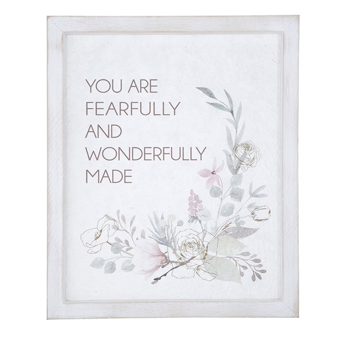 Wall Art Christian Verse-Fearfully & Wonderfully Made (12