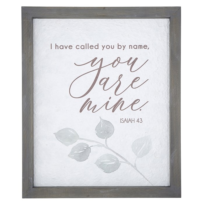 Wall Art Christian Verse-Called You By Name (Isaiah 43:1) (12