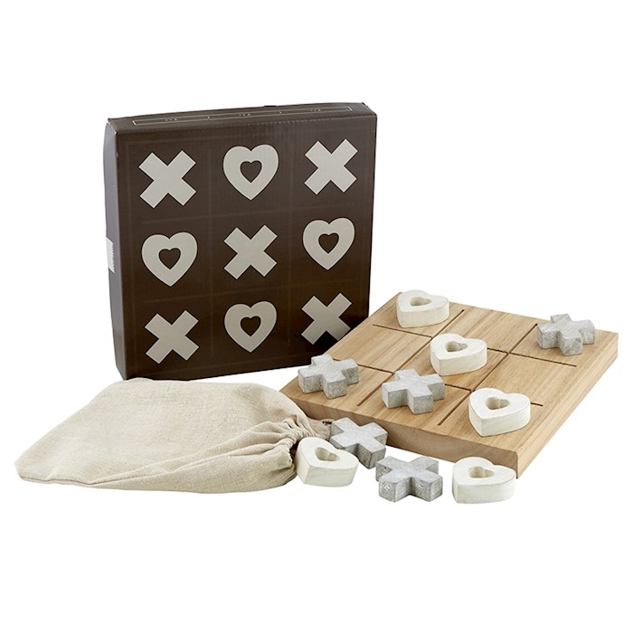 Décor-Tic Tac Toe Game w/Hearts (9