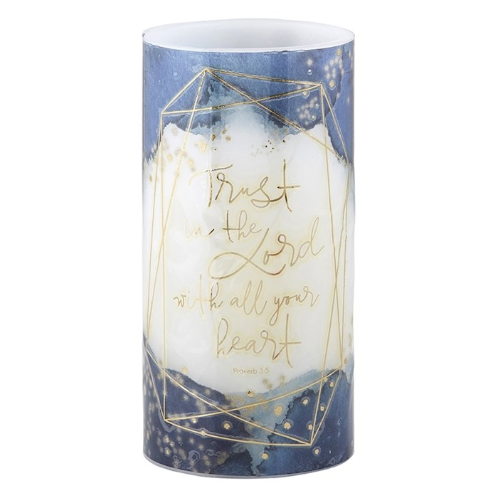LED Candle Christian Verse-Trust (Proverbs 3:5) (8