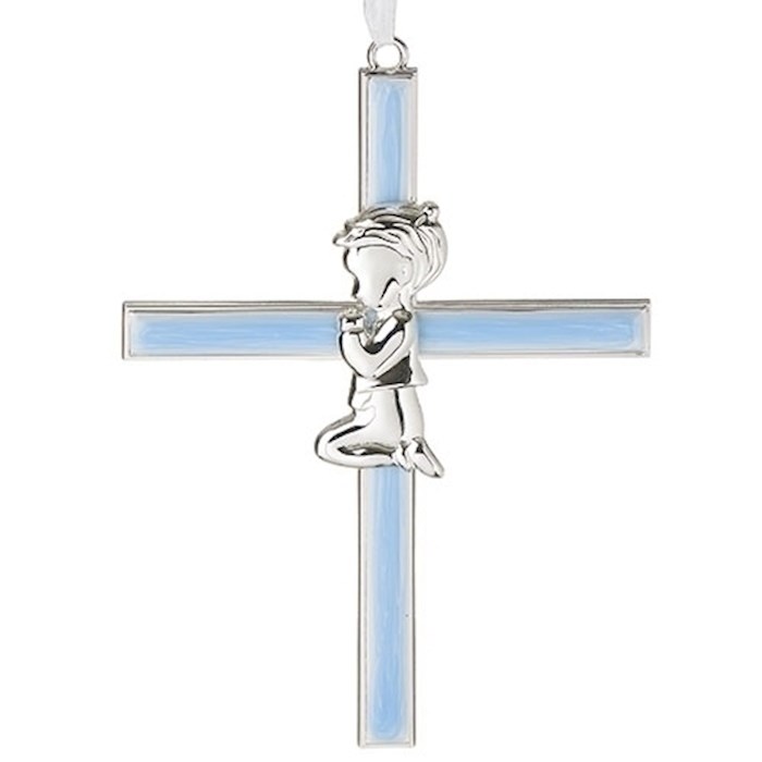 Hanging Cross-Praying Boy-Blue (6