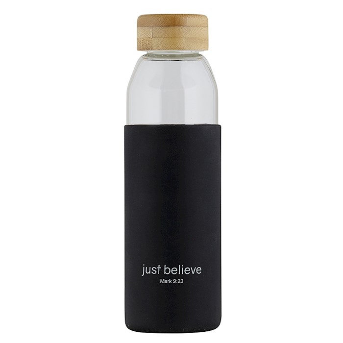 Water Bottle-w/Bamboo Lid-Just Believe (18 Oz) | SHOPtheWORD