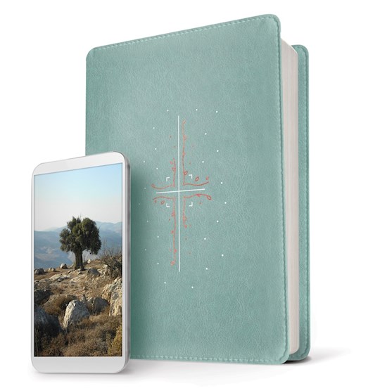 NLT Filament Bible-Teal LeatherLike Indexed | SHOPtheWORD