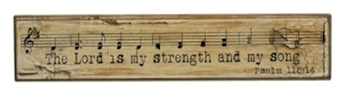 Wall Plaque-The Lord Is My Strength (19