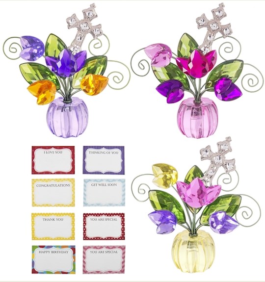 Posy Pots-Tulip Cross w/Cards (Pack Of 12) | SHOPtheWORD