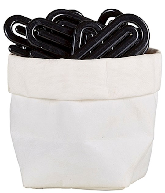 Washable Paper Holder-Mini-Metallic White (2