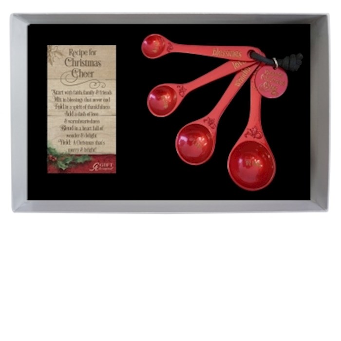 Logos Bookstore of Dallas: Measuring Spoons-Christmas Cheer-Red (Set Of 4)  - (0785525298377) : Gift