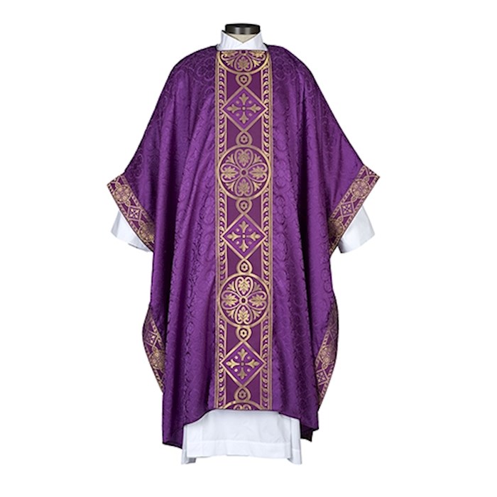 Monastic Chasuble-Avignon Collection-Purple (59