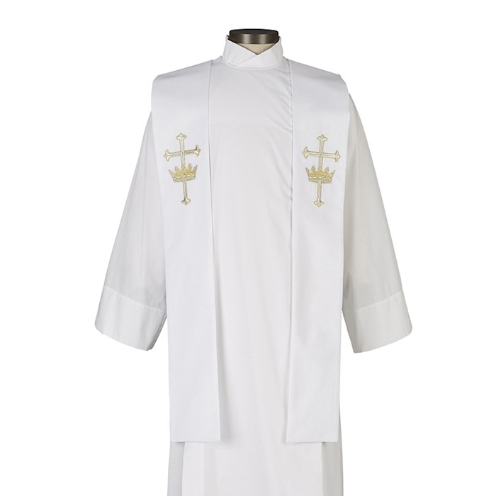 Overlay Stole-Cross And Crown-Green (5.5