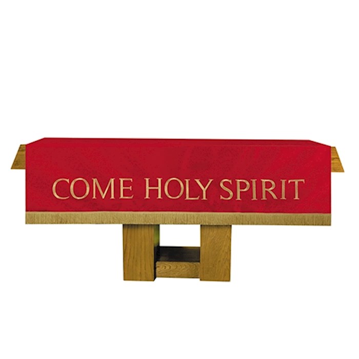 Altar Frontal-Jacquard 2-Sided w/Fringe-Red/White-52