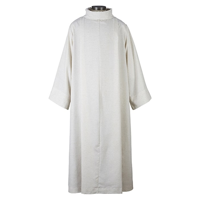 Alb-Flax Cowl Neck/Monastic-Polyester/Linen Blend-Beige-X Small | SHOPtheWORD