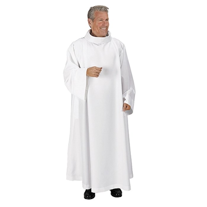 Alb-Cowl Neck/Monastic-Polyester-White-X Small | SHOPtheWORD