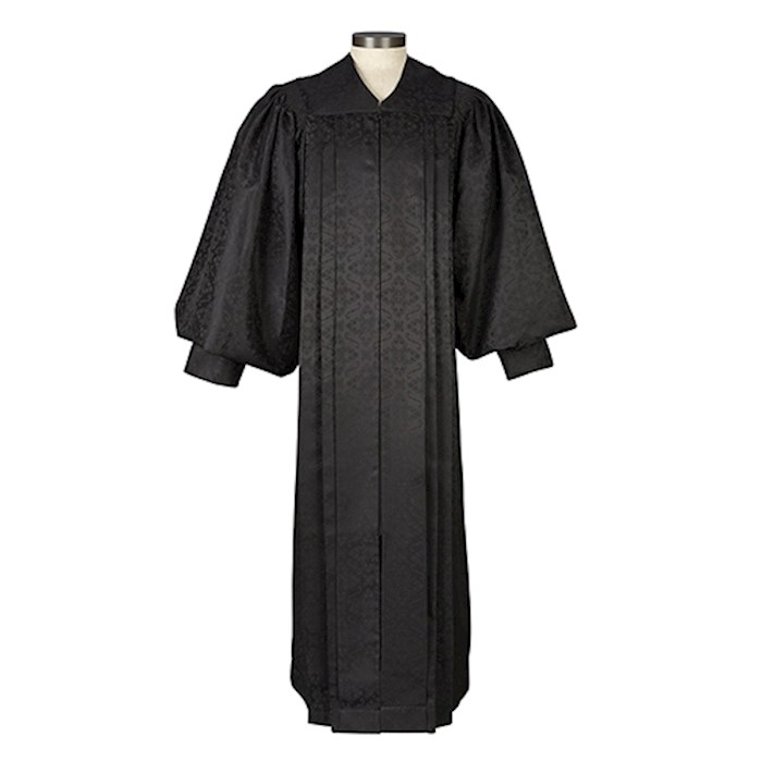 Robe-Classic Jacquard Pulpit-Plain-White-59