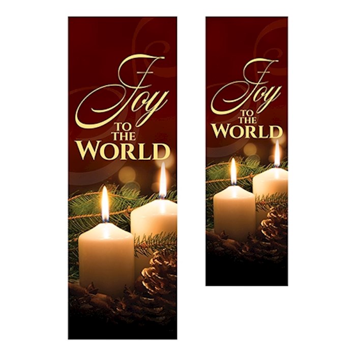 Banner-Joy To The World w/Pole Hems (2' x 6') | SHOPtheWORD