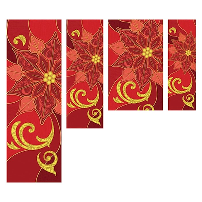 Banner-Poinsettia w/Pole Hems (3' x 5') | SHOPtheWORD