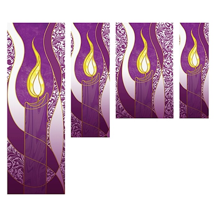 Banner-Advent Candle w/Grommets (3' x 9') | SHOPtheWORD