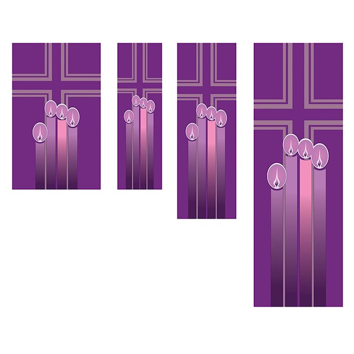 Banner-Advent Candles w/Grommets (3' x 9') | SHOPtheWORD