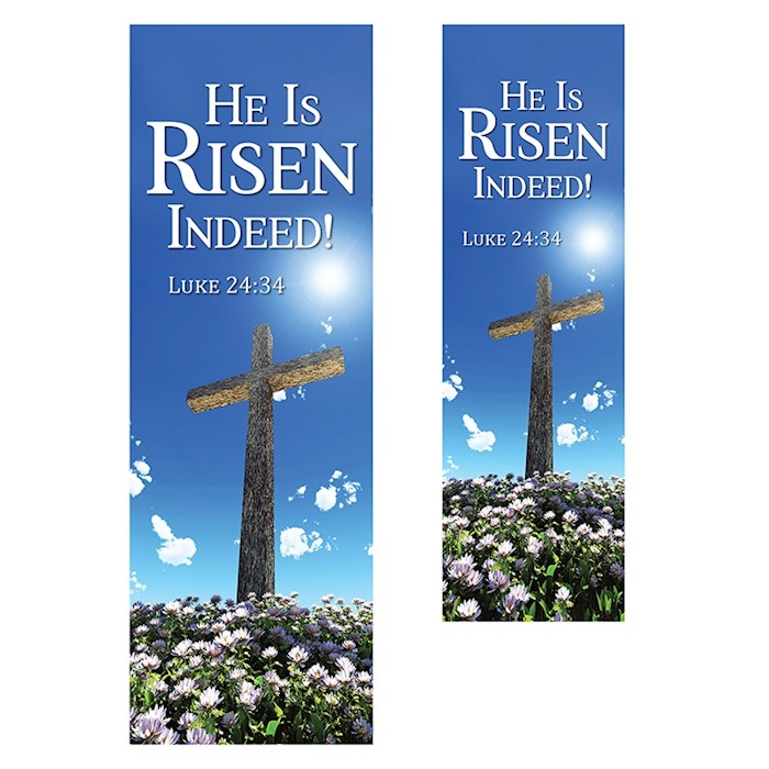 Banner-He Is Risen w/Grommets (2' x 6') | SHOPtheWORD