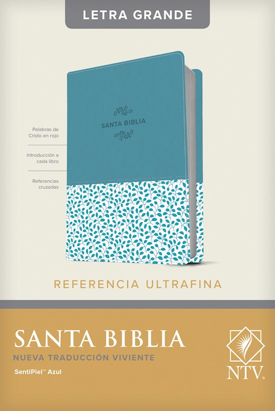 Span-NTV Slimline Reference/Large Print Bible (Referencia Ultrafina Letra Grande)-Blue LeatherLike | SHOPtheWORD