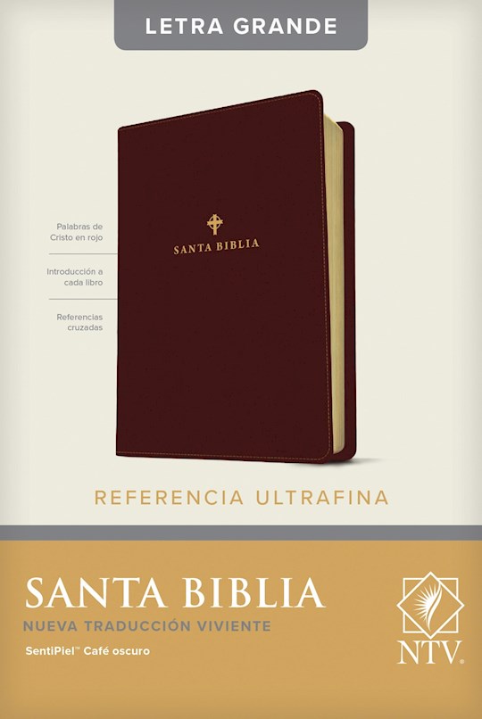 Span-NTV Slimline Reference/Large Print Bible (Referencia Ultrafina Letra Grande)-Dark Brown LeatherLike | SHOPtheWORD