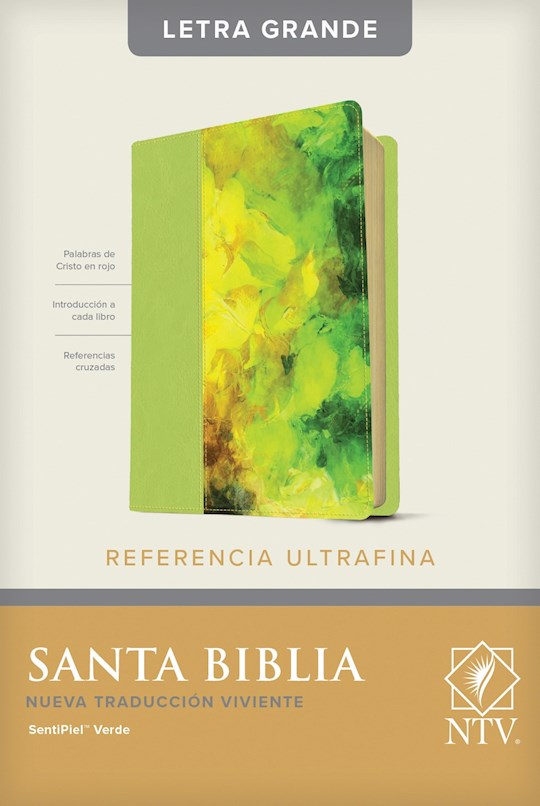Span-NTV Slimline Reference/Large Print Bible (Referencia Ultrafina Letra Grande)-Green LeatherLike | SHOPtheWORD